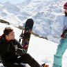 Still of Felicity Jones and Ed Westwick in Chalet Girl