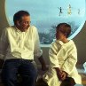 Steven Spielberg and Haley Joel Osment in A.I. Artificial Intelligence