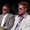 Still of Brad Pitt and George Clooney in Ocean's Eleven
