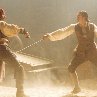 Still of Johnny Depp and Orlando Bloom in Pirates of the Caribbean: The Curse of the Black Pearl