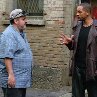 Still of Will Smith and Alex Proyas in I, Robot