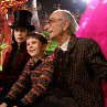 Still of Johnny Depp, Freddie Highmore and David Kelly in Charlie and the Chocolate Factory