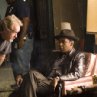 Denzel Washington and Ridley Scott in American Gangster