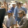 Harrison Ford, George Lucas and Steven Spielberg in Indiana Jones and the Last Crusade
