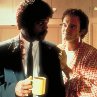 Still of Samuel L. Jackson and Quentin Tarantino in Pulp Fiction