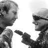 Still of Kevin Costner and Dennis Hopper in Waterworld