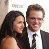 Matt Damon and Luciana Barroso at event of True Grit