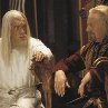Still of Ian McKellen and Bernard Hill in The Lord of the Rings: The Two Towers