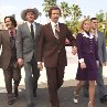 Still of Christina Applegate, Will Ferrell, Steve Carell, David Koechner and Paul Rudd in Anchorman: The Legend of Ron Burgundy