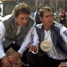 Still of Luke Wilson and Dax Shepard in Idiocracy