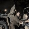 Still of Christian Bale and Moon Bloodgood in Terminator Salvation