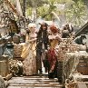 Still of Johnny Depp, Vanessa Branch and Lauren Maher in Pirates of the Caribbean: At World's End