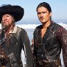 Still of Geoffrey Rush and Orlando Bloom in Pirates of the Caribbean: At World's End