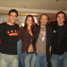 Eli Roth, Barbara Nedeljakova, Greg Nicotero, and Quentin Tarantino at the 2005 Sitges International Film Festival.