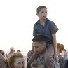 Still of Brad Pitt, Jessica Chastain, Tye Sheridan and Laramie Eppler in The Tree of Life