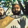 Still of Graham Chapman, Terry Jones and Michael Palin in Monty Python and the Holy Grail