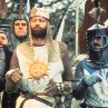Still of John Cleese, Graham Chapman, Eric Idle, Terry Jones and Michael Palin in Monty Python and the Holy Grail