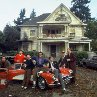 Still of John Belushi, Tom Hulce, Tim Matheson and Peter Riegert in Animal House