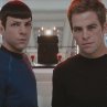 Still of Zachary Quinto and Chris Pine in Star Trek