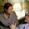 Still of John Malkovich and Tilda Swinton in Burn After Reading