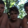 Still of River Phoenix, Corey Feldman and Jerry O'Connell in Stand by Me