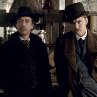 Still of Jude Law and Robert Downey Jr. in Sherlock Holmes